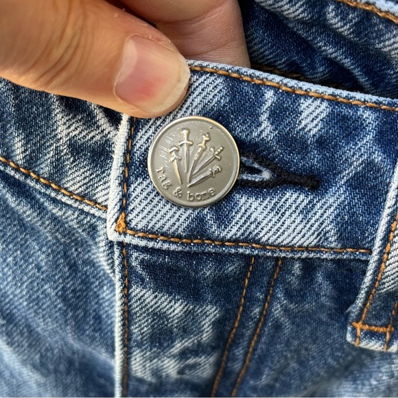 Rag & Bone Wm’s Nina High-Rise Ankle Cigarette Jean In Norwalk Wash Sz 28 - Picture 7 of 16